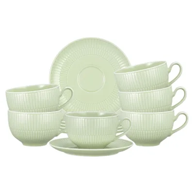 Seltmann Weiden Milchkaffeetassen mit Untertassen Amina 350 ml 6er Set