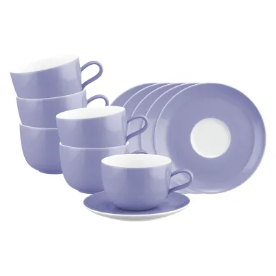 Seltmann Weiden Milchkaffeetassen mit Untertassen Liberty Pure Colors 380 ml 6er Set