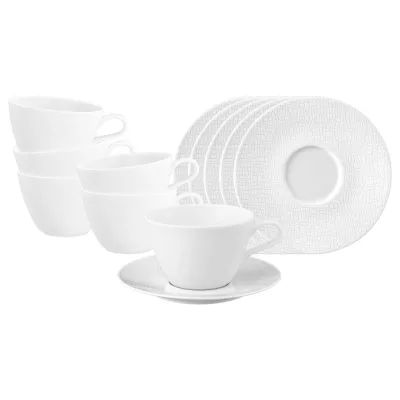 Seltmann Weiden Milchkaffeetassen mit Untertassen Life Fashion 370 ml 6er Set
