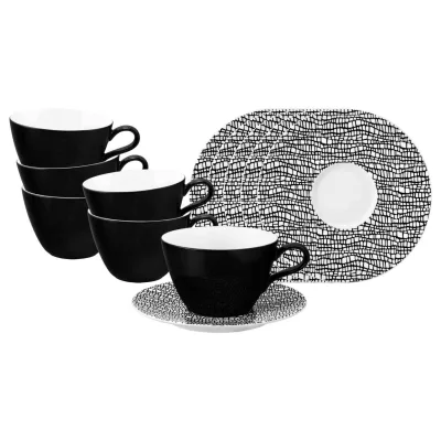Seltmann Weiden Milchkaffeetassen mit Untertassen Life Fashion 370 ml 6er Set