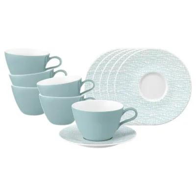 Seltmann Weiden Milchkaffeetassen mit Untertassen Life Fashion 370 ml 6er Set