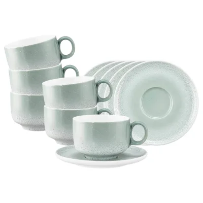 Seltmann Weiden Milchkaffeetassen mit Untertassen Sento Home 350 ml 6er Set