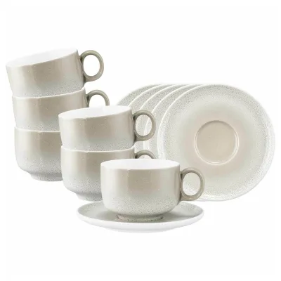 Seltmann Weiden Milchkaffeetassen mit Untertassen Sento Home 350 ml 6er Set
