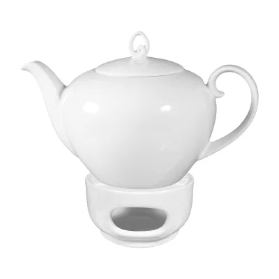 Seltmann Weiden Teekanne mit Stövchen Rondo/Liane 1,1 Liter 2er Set