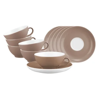 Seltmann Weiden Teetassen mit Untertassen Liberty Pure Colors 140 ml 6er Set