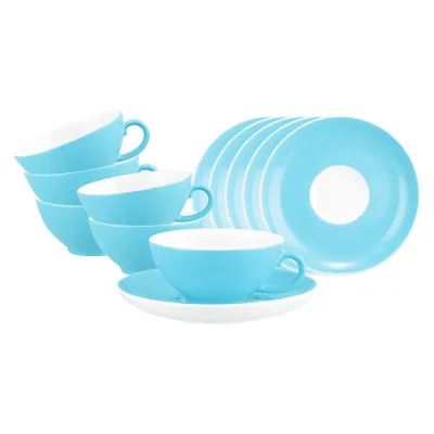Seltmann Weiden Teetassen mit Untertassen Liberty Pure Colors 140 ml 6er Set