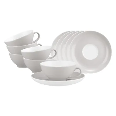 Seltmann Weiden Teetassen mit Untertassen Liberty Pure Colors 140 ml 6er Set