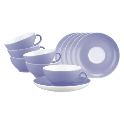 Seltmann Weiden Teetassen mit Untertassen Liberty Pure Colors 140 ml 6er Set