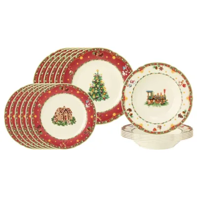 Seltmann Weiden Teller-Set Marieluise Weihnachtsnostalgie 18-tlg.