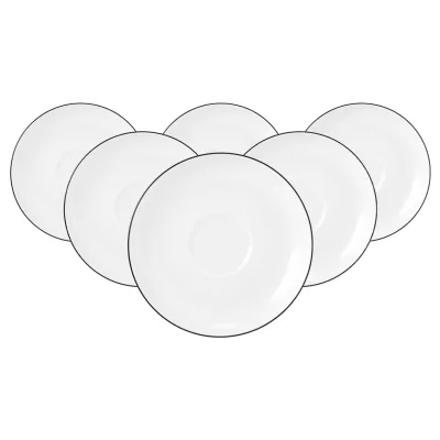 Seltmann Weiden Untertassen Lido Black Line ø 14,5 cm 6er Set
