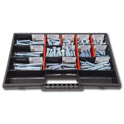 Senkkopfschrauben Sortiment M6-M8 // 10mm-70mm 160 tlg. Schraubenbox DIN 7991/ISO 10642 Bolzen Vollgewindeschrauben Maschinenschrauben Gewindeschrauben Senkkopfschrauben