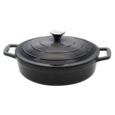 Servierbräter 28 cm Gusseisen, grau
