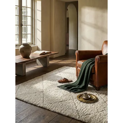 Shaggy-Teppich Pflegeleicht Creme 140x200 cm - ATRIO   Kadima Design