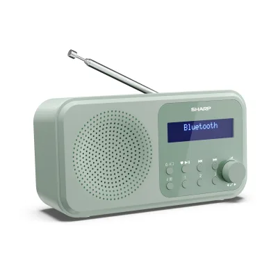 Sharp DR-P420 Tokyo DAB+ Digitalradio Bluetooth Lautsprecher UKW DAB Wecker Dual-Alarm grün