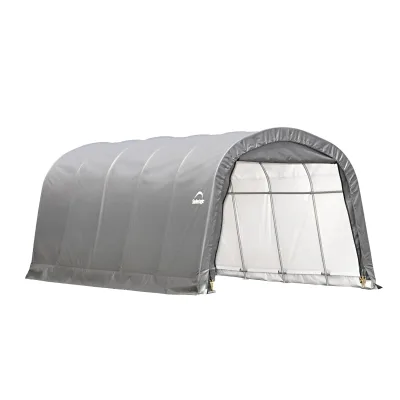 ShelterLogic Stahl Folien Zeltgarage Gerätehaus 22,57m² grau 610x370x240 cm