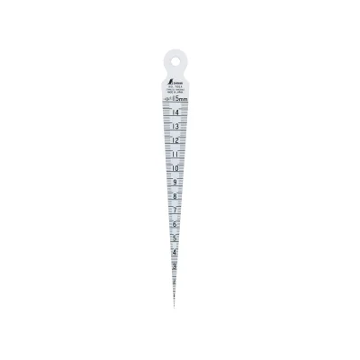 Shinwa 32728 Schweißkegel, Fühlerlehre, Tiefenlineal 1–15 mm