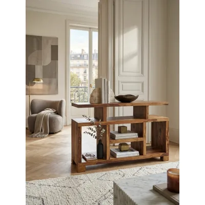 Sideboard – Mango Massivholz, 115x76x40 cm, mit Fächern