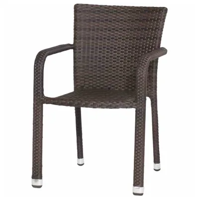 Siena Garden Minas Stapelsessel Gestell Aluminium schwarz, Fläche Gardino®-Geflecht