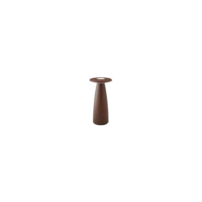 SIGOR Blumenvase Akku-Tischleuchte LED Nuflair 24cm Flex-Mood IP54 USB-C dimmbar rostbraun