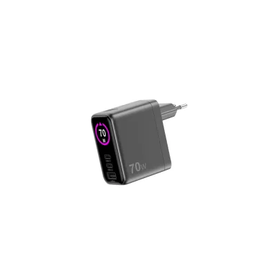 Sitecom Ladegerät 70W GaN 2x USB C 1x USB mit LED Display und