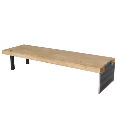 Sitzbank MCW-L75, Esszimmerbank Bank Garderobenbank, Industrial Massiv-Holz MVG-zertifiziert 200cm, natur