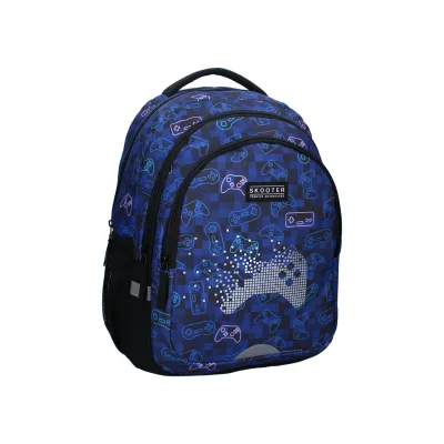 Skooter Schulrucksack Jungen – Gamer Rucksack mit Game-Motiv & 2 Front