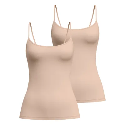 Sleek Skin Spaghetti Top 2P Damen Unterhemd