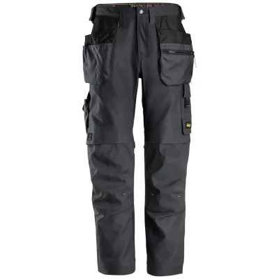 Snickers Workwear AllroundWork Canvas+ Stretch Arbeitshose mit Holstert. 6224 Gr. 52 stahlgrau