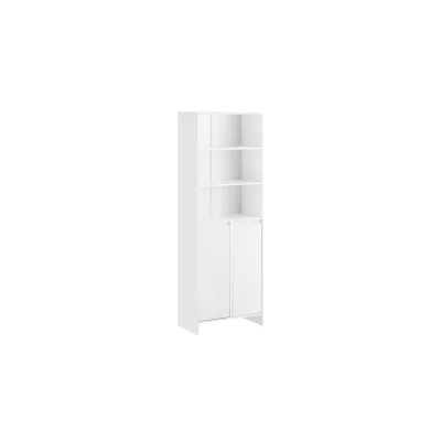 SoBuy Badezimmer-Hochschrank mit 2 Türen Weiß 60x30x170,3cm Funktional