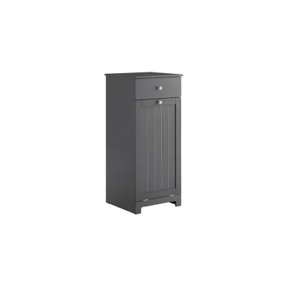 SoBuy Badunterschrank mit 1 Schublade Dunkelgrau 40x38x91cm Modern