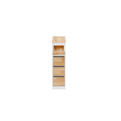 SoBuy Badunterschrank mit 3 Schubladen Weiß 65x23x82cm Minimalistisch