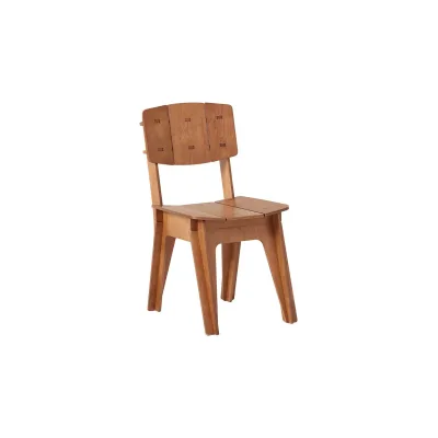 SoBuy Esszimmerstuhl mit Rücklehne Braun 44x60x86cm Vintage