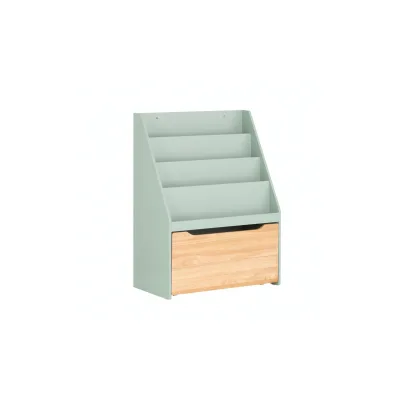SoBuy Kinderregal mit 4 Ablagefächern Grün 30x62x80,01cm Funktional