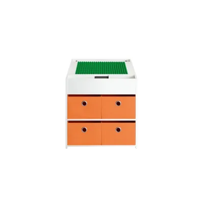 SoBuy Kindertisch mit 2 Stühlen und Stauraum Weiß 87x50x50cm Funktional