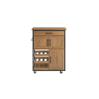 SoBuy Kücheninsel mit 1 Schublade Hellbraun 63x34x88cm Industriell