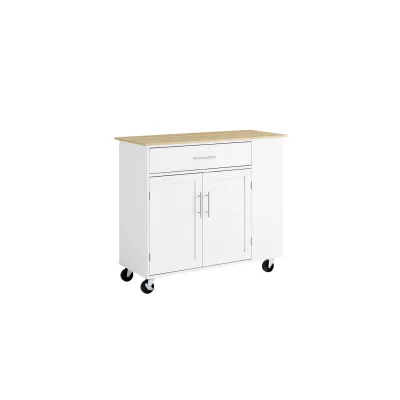 SoBuy Kücheninsel mit 1 Schublade Weiß 99x40x85cm Modern