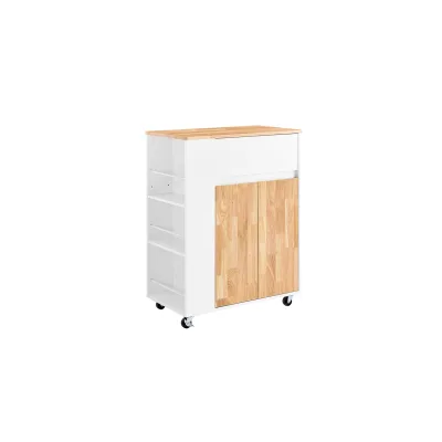 SoBuy Küchenwagen mit 1 Schublade Holzfarbe 70x40x90cm Funktional