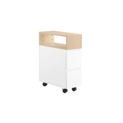 SoBuy Nachttisch mit 2 Schubladen Holzfarbe 50x20x61cm Minimalistisch