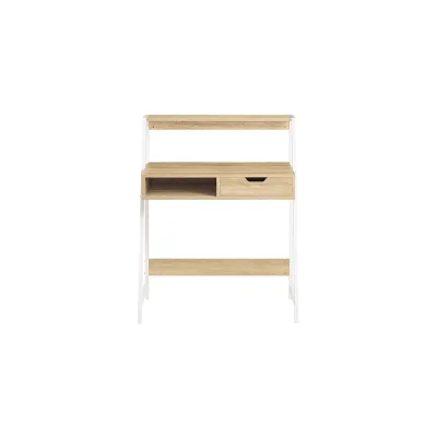 SoBuy Schreibtisch mit einer Schublade Holzfarbe 80x50x100cm Industriell