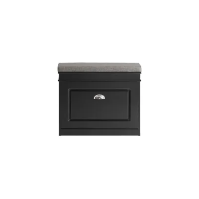 SoBuy Schuhbank mit 1 Tür Schwarz 61x24x51cm Funktional