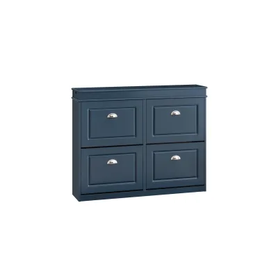 SoBuy Schuhschrank mit 2 Schubladen Blau 24x103,99x83,01cm Modern