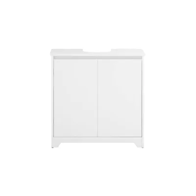 SoBuy Waschbeckenunterschrank mit 2 Türen Weiß 60x30x60cm Modern