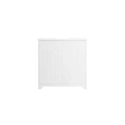 SoBuy Waschbeckenunterschrank mit 2 Türen Weiß 60x30x60cm Modern
