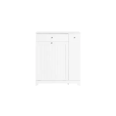 SoBuy Wäscheschrank mit 1 Schublade Weiß 78x38x90,3cm Modern