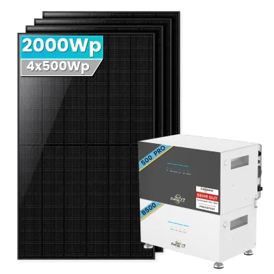 SolarMars 2000W Balkonkraftwerk mit Speicher ,SunEnergyXT 500 PRO 5kWh + 1xB500 Erweiterungsakku - Ohne Halterung