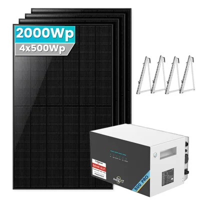 SolarMars 2000W Balkonkraftwerk mit Speicher ,SunEnergyXT 500 PRO 5kWh Erweiterungsakku - Mit Balkonhalterung