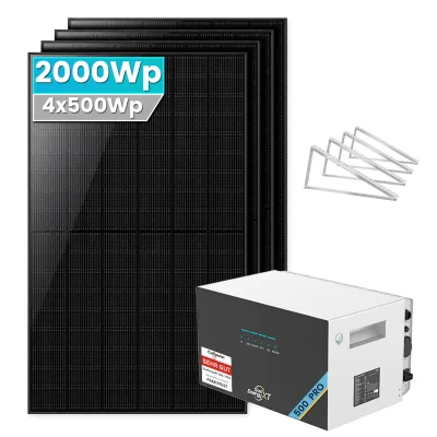 SolarMars 2000W Balkonkraftwerk mit Speicher ,SunEnergyXT 500 PRO 5kWh Erweiterungsakku - Mit Flachdachhalterung