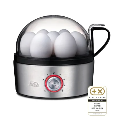Solis Eierkocher, Cool-Touch-Griff, Timer, Kocheinsatz, 7 Eier