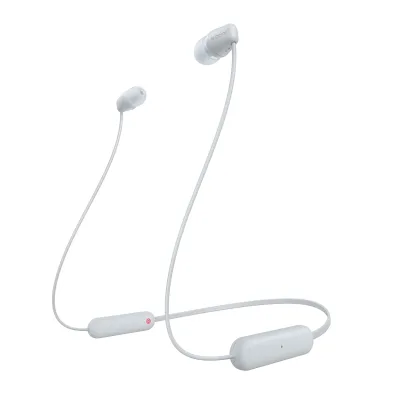 Sony In-Ear Kopfhörer WI-C100W weiß (Headset-Funktion, Bluetooth, kabellos, Mikrofon)