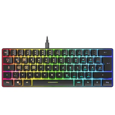 SPEEDLINK LETOS RGB 60% Gaming Keyboard, black - DE layout